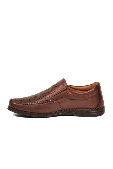Taba Hakiki Rahat Konfor Tabanlı Delikli Erkek Günlük Ayakkabı Loafer Sensitive 3237-1  M
