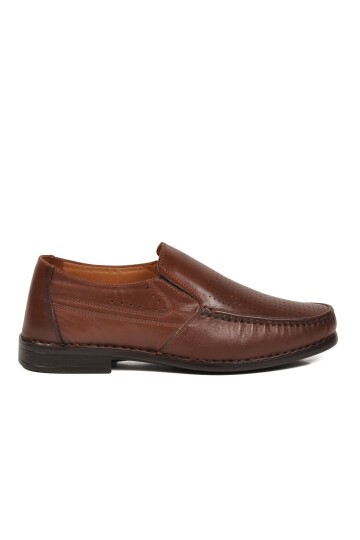 Erkek Hakiki Deri Klasik Mokasen Loafer Ayakkabı Taba Sensitive 3607-1 M