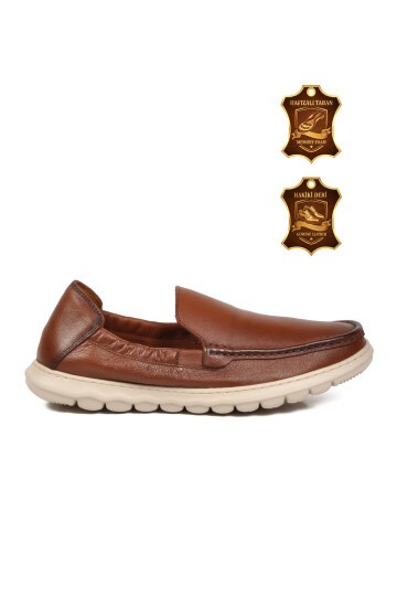 Taba Rahat Hafızalı Taban Hakiki Deri Erkek Loafer Smart Casual Ayakkabı Sensitive M599 M