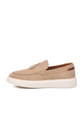 Erkek Ten Süet Hakiki Deri Rahat Konfor Tabanlı Makosen Şık Smart Casual Ayakkabı Loafer  6795 M