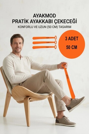 Turuncu Unisex 3lü Ayakkabı Çekeceği