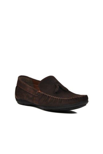 Ayakmod Kahve Nubuk Erkek Loafer Ayakkabı