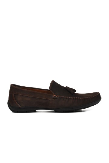 Ayakmod Kahve Nubuk Erkek Loafer Ayakkabı