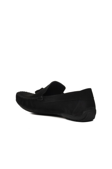 Ayakmod Siyah Nubuk Erkek Loafer Ayakkabı