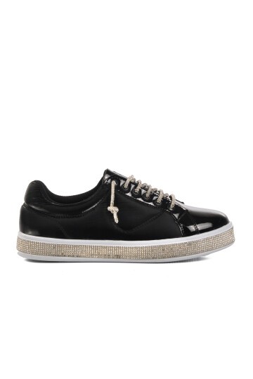 Ayakmod Siyah Rugan Kadın Sneaker