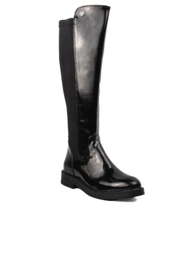 Pierre Cardin Siyah Kırışık Kadın Çizme