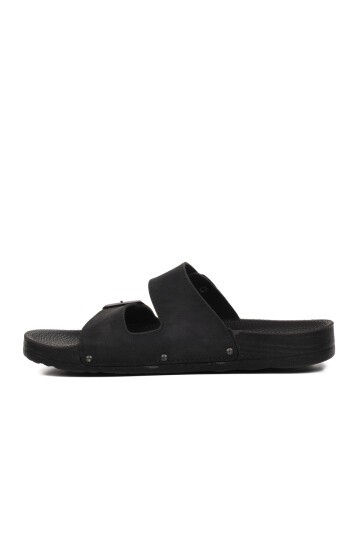 Pierre Cardin Siyah Nubuk Erkek Terlik