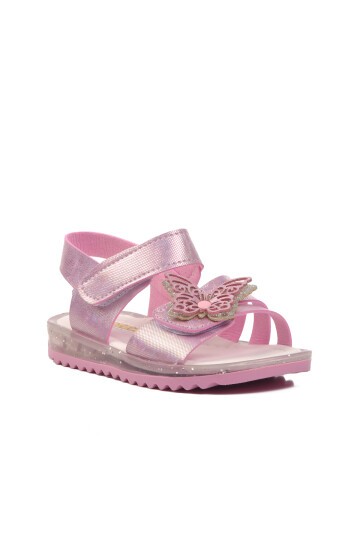 Ayakmod Pembe Simli Bebek Sandalet