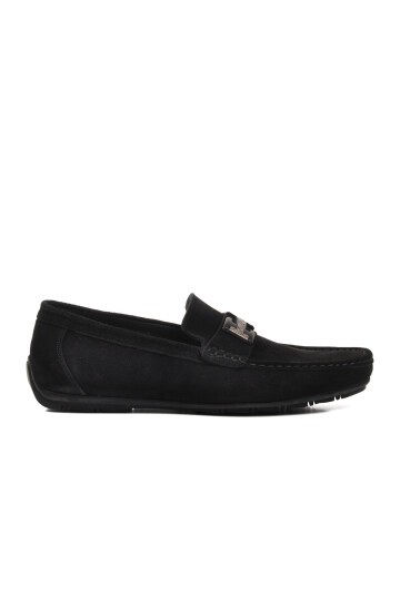 Ayakmod Siyah Nubuk Erkek Loafer Ayakkabı