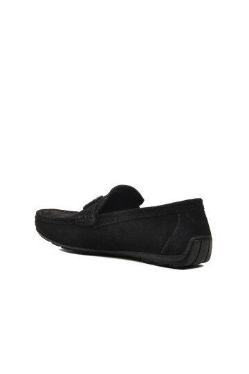 Ayakmod Siyah Nubuk Erkek Loafer Ayakkabı