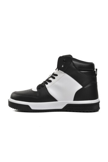 Benetton Siyah-Beyaz Erkek Hi Sneaker
