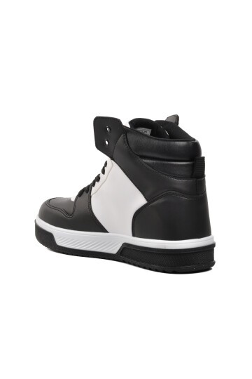 Benetton Siyah-Beyaz Erkek Hi Sneaker