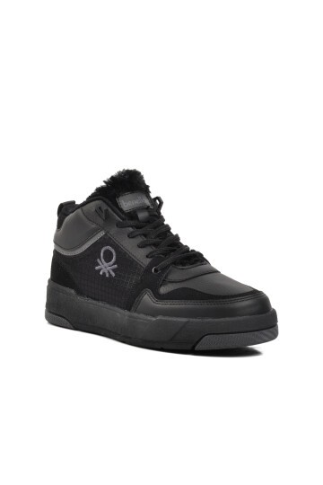 Benetton Siyah Unisex Hi Sneaker