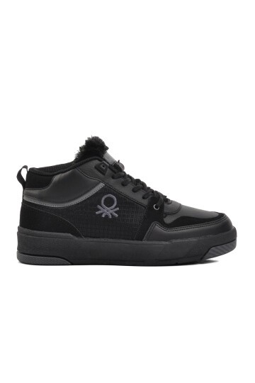 Benetton Siyah Unisex Hi Sneaker