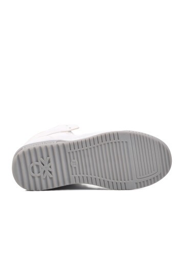 Benetton Beyaz Unisex Hi Sneaker