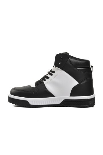 Benetton Siyah-Beyaz Unisex Hi Sneaker