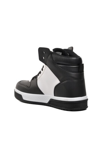 Benetton Siyah-Beyaz Unisex Hi Sneaker
