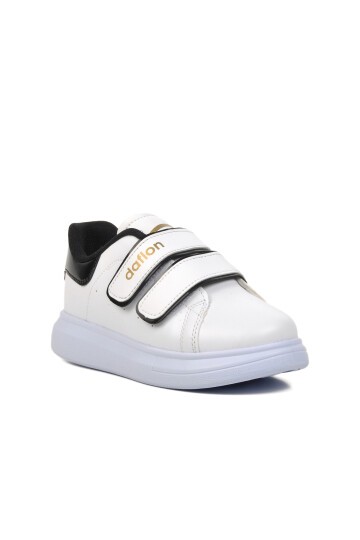 Ayakmod Beyaz-Siyah Rugan Çocuk Sneaker
