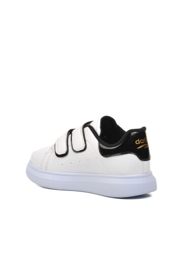 Ayakmod Beyaz-Siyah Rugan Çocuk Sneaker