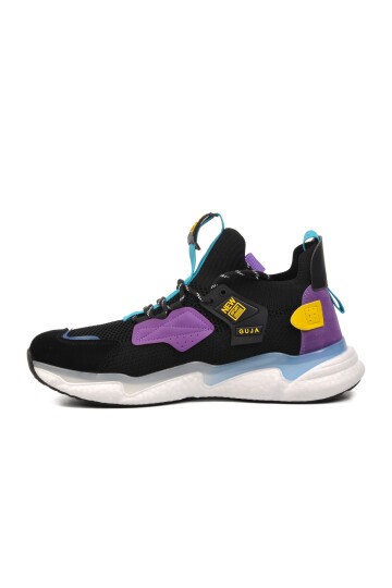Fileli Siyah Erkek Sneaker