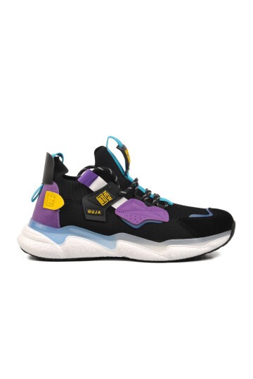 Fileli Siyah Erkek Sneaker