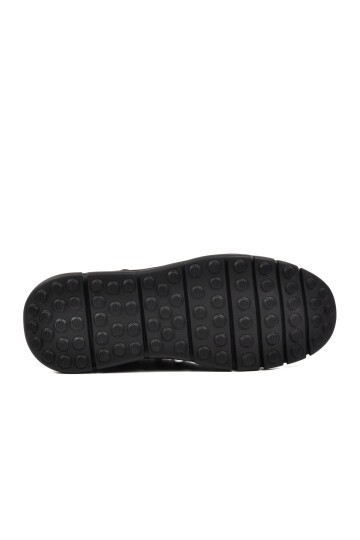 Hakiki Deri Kaymaz Taban Siyah Erkek Sneaker