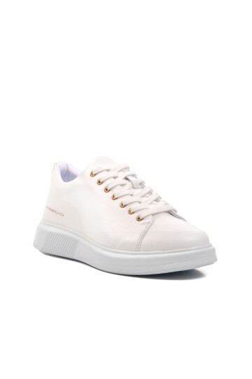 Hammer Jack Beyaz  Hakiki Deri Erkek Sneaker