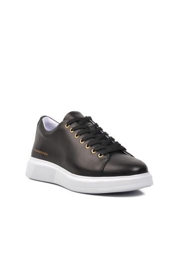 Hammer Jack Siyah-Beyaz Hakiki Deri Erkek Sneaker