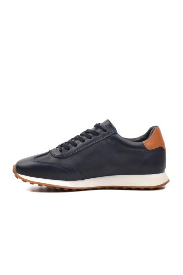 Hammer Jack Lacivert Hakiki Deri Erkek Sneaker