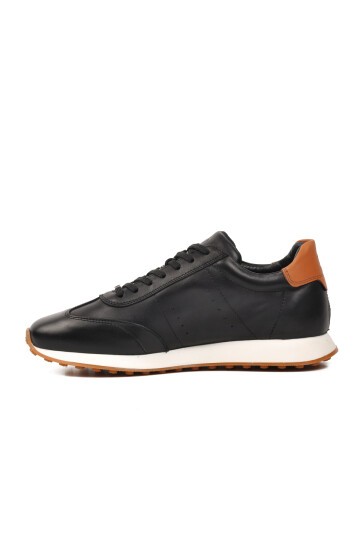 Hammer Jack Siyah Hakiki Deri Erkek Sneaker