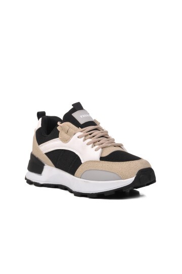 Walkway Siyah-Bej Unisex Sneaker