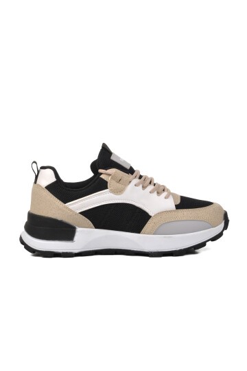 Walkway Siyah-Bej Unisex Sneaker