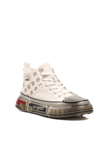 Ayakmod Beyaz Erkek Hi Sneaker