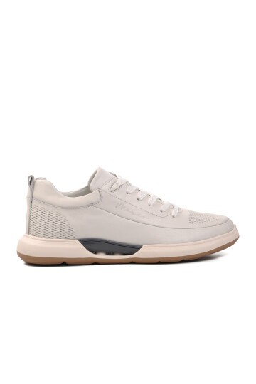 Ayakmod Beyaz Hakiki Deri Erkek Sneaker