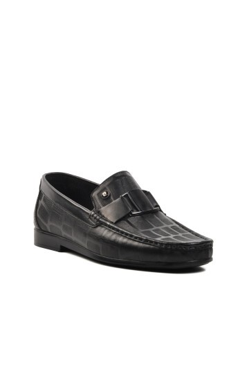 Pierre Cardin Siyah Hakiki Deri Erkek Loafer Ayakkabı