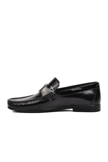 Pierre Cardin Siyah Rugan Hakiki Deri Erkek Loafer Ayakkabı