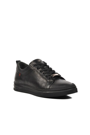 Pierre Cardin Siyah Hakiki Deri  Erkek Sneaker