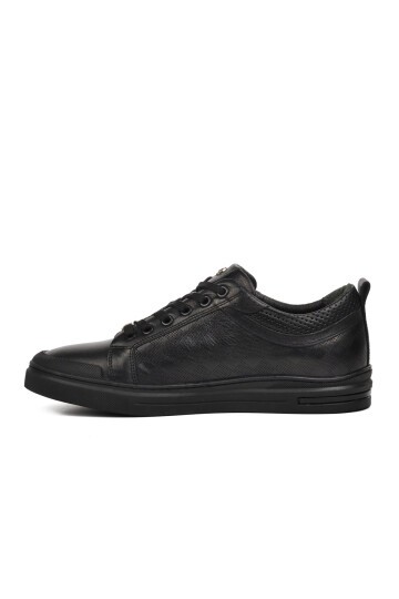 Pierre Cardin Siyah Hakiki Deri  Erkek Sneaker