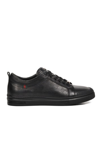 Pierre Cardin Siyah Hakiki Deri  Erkek Sneaker