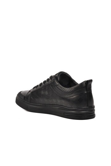 Pierre Cardin Siyah Hakiki Deri  Erkek Sneaker
