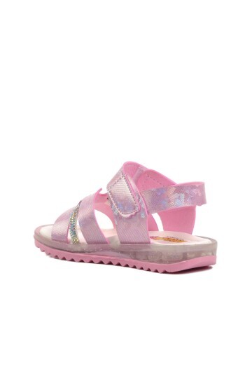 Ayakmod Pembe Simli Bebek Sandalet
