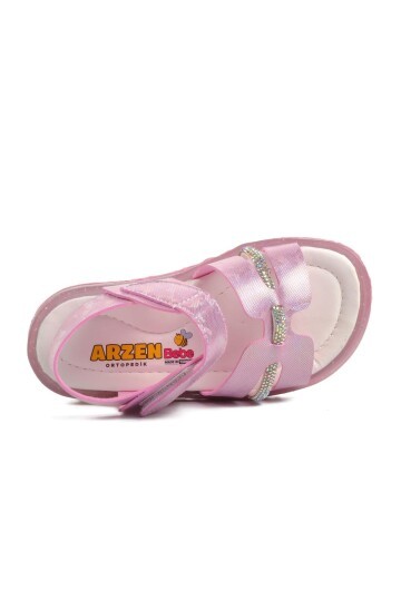 Ayakmod Pembe Simli Bebek Sandalet