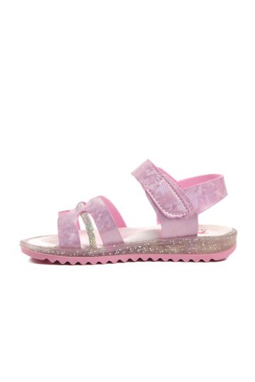 Ayakmod Pembe Simli Kız Çocuk Sandalet