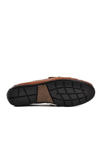 Bulldozer Taba Hakiki Deri Erkek Loafer Ayakkabı