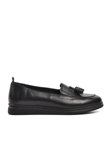 Ayakmod Siyah Kadın Loafer Ayakkabı