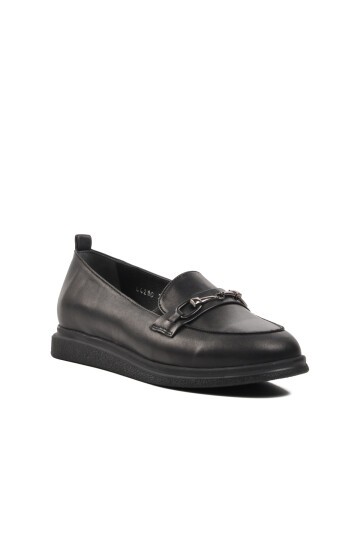 Ayakmod Siyah Kadın Loafer Ayakkabı