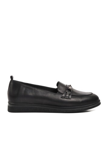 Ayakmod Siyah Kadın Loafer Ayakkabı