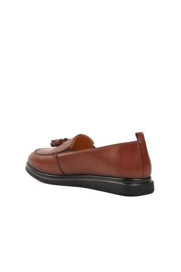 Ayakmod Taba Kadın Loafer Ayakkabı