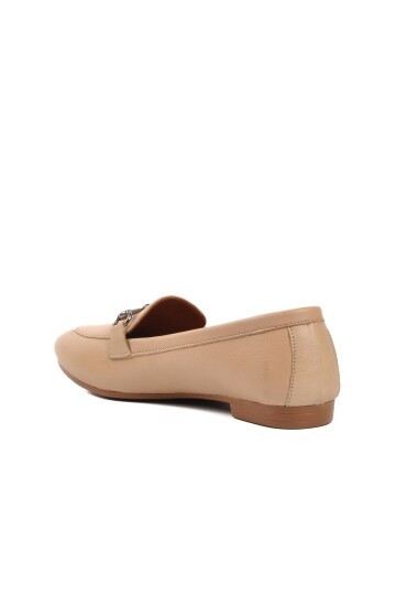Ayakmod Bej Kadın Loafer Ayakkabı