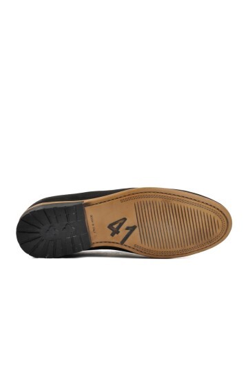 Ayakmod Siyah Nubuk Erkek Loafer Ayakkabı